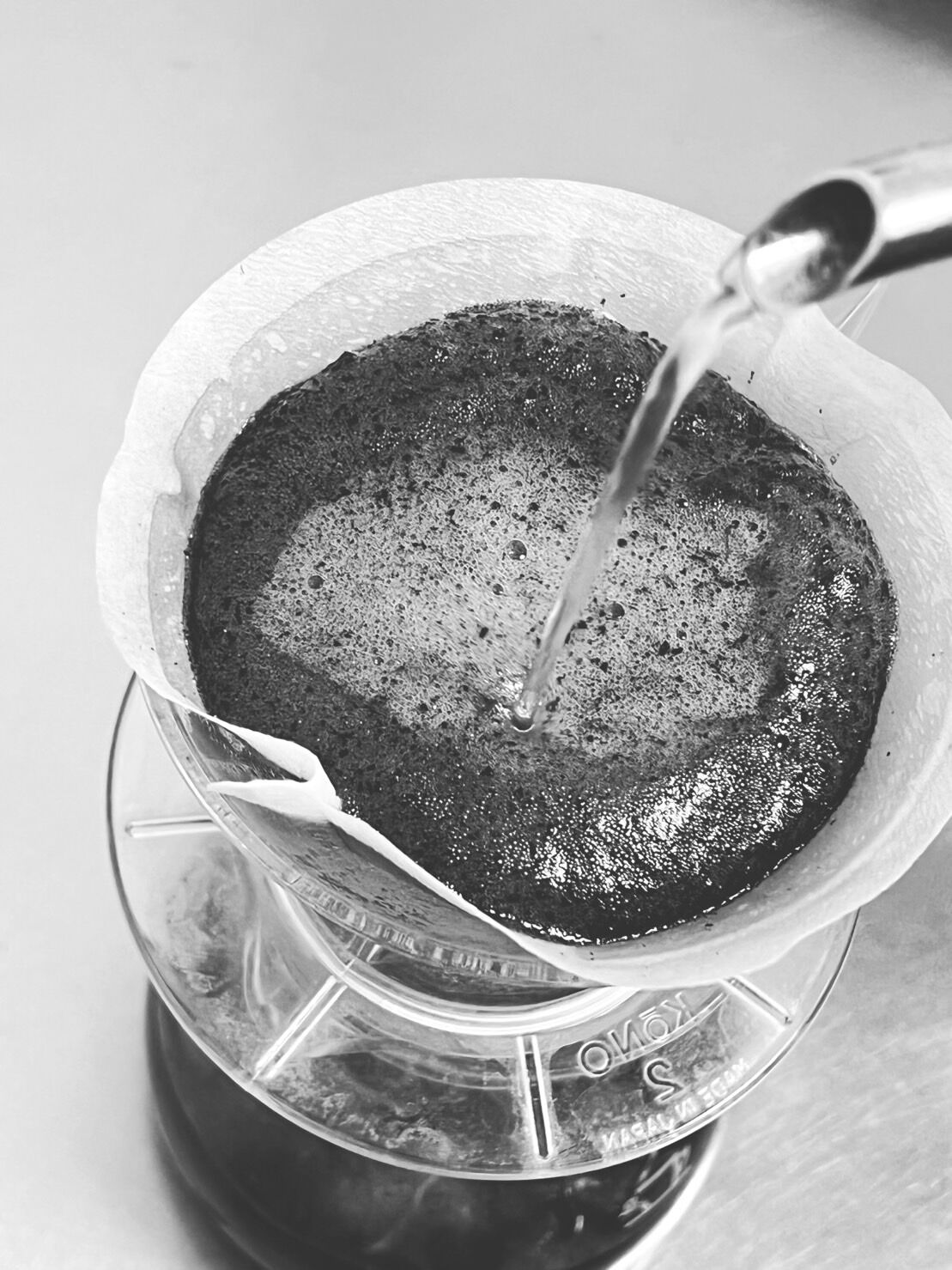 ドリップコーヒー白黒